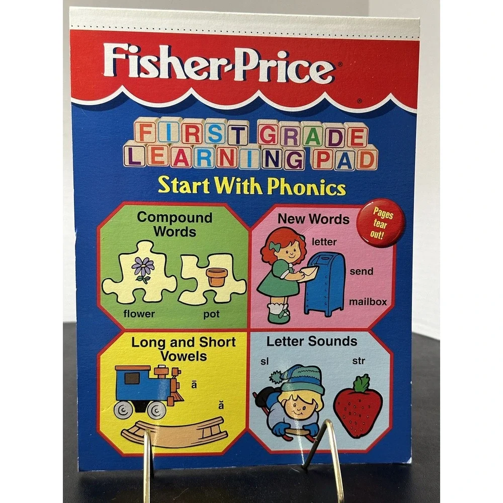 Fisher-Price First Grade Learning Pad Start with Phonics Vintage 1997-98 UNUSED